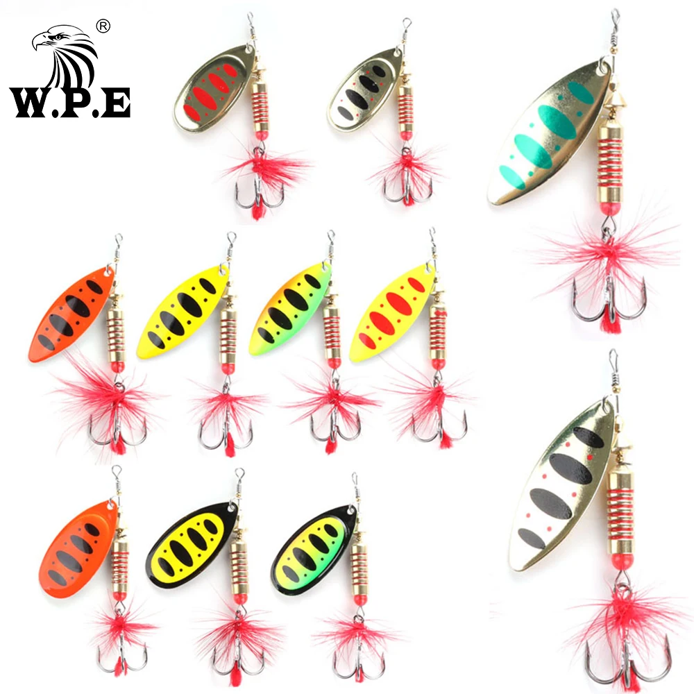 W.P.E 브랜드 스피너 루어 1 개 6.5g/10g/13.5g 22 색 고음 후크 금속 스푼 루어 하드 낚시 루어 낚시 태클 미끼, 스피너 루어 낚시 미끼 title=W.P.E 브랜드 스피너 루어 1 개 6.5g/10g/13.5g 22 색 고음 후크 금속 스푼 루어 하드 낚시 루어 낚시 태클 미끼, 스피너 루어 낚시 미끼 