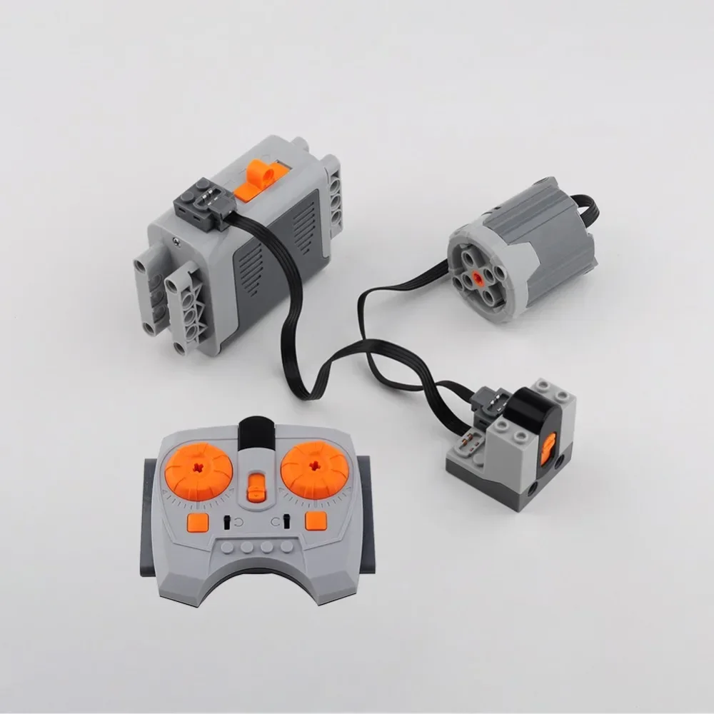 전원 기능 부품 빌딩 블록 조향 서보 모터 배터리 박스 Legoeds 용 적외선 원격 제어 수신기