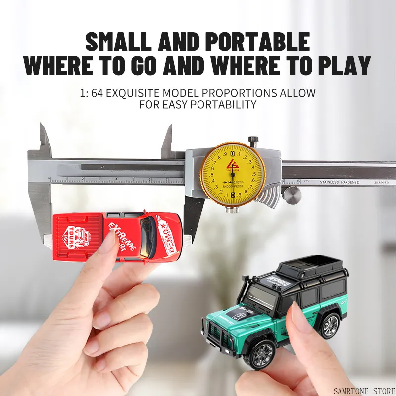 어린이용 미니 리모컨 SUV 드리프트 전기 오프로드 자동차, RC 자동차, 2.4G, 5 채널, 1:64 합금, 1 시간 긴 내구성