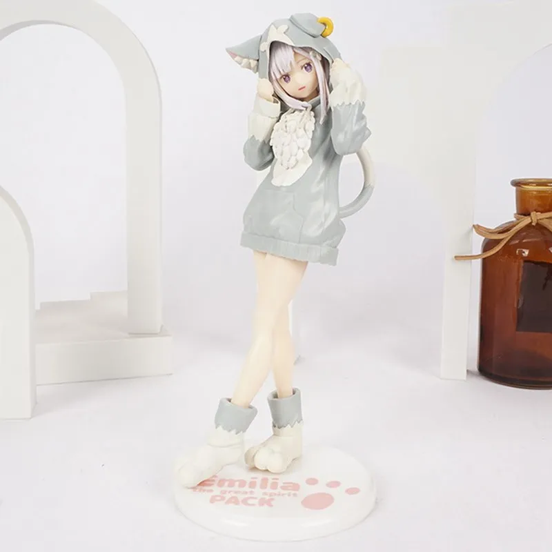 RE: Zero-Starting Life in another world 애니메이션 피규어, 에밀리아 렘 램 퍽 스타팅 액션 피규어, 컬렉션 모델 인형 장난감, 20cm