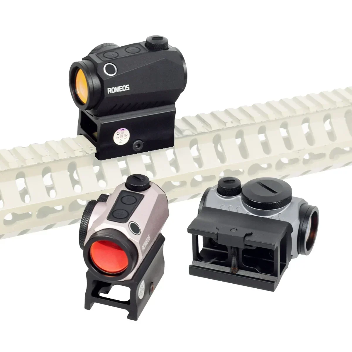 ROMEO5 레드 닷 조준기 반사 라이플 스코프, 마운트 라이저 포함, 사냥 스코프, 20mm 레일 공동 위트니스 홀로그램 AR15 HK416, 1x20mm, 2 MOA