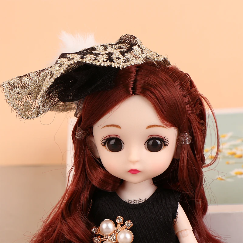 미니 16cm BJd 인형, 13 가동 관절 소녀 인형, 3D 큰 눈, 1/12 패션 공주 인형, DIY 드레스 업 장난감 인형, 옷 선물