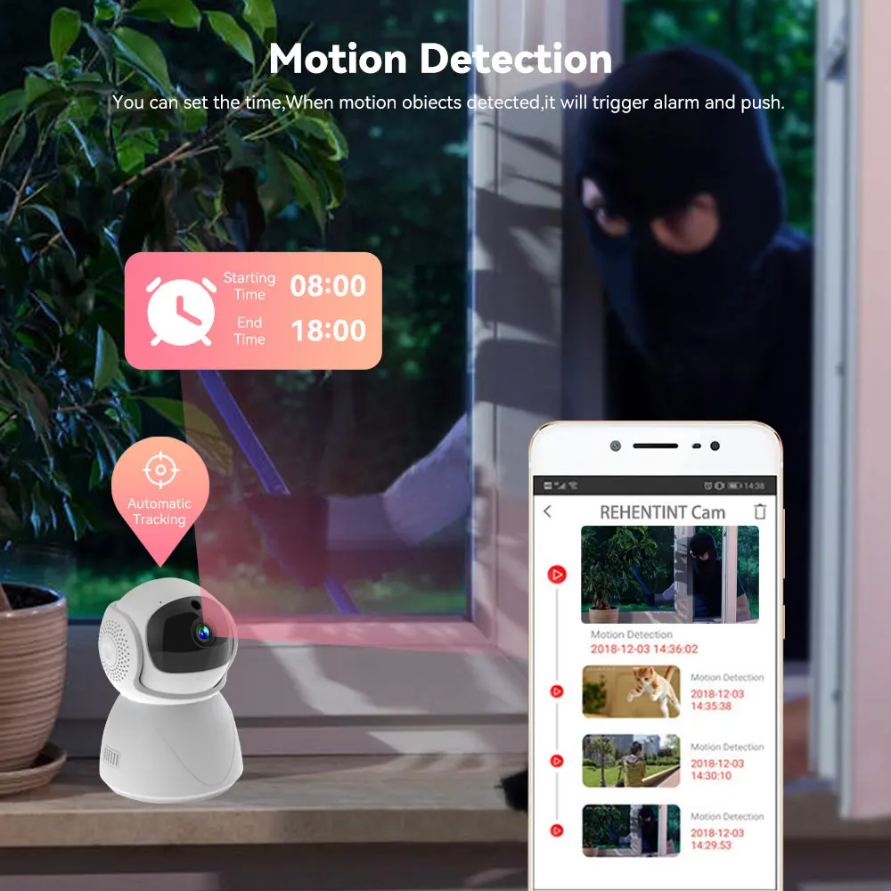 Tuya 스마트 1080P 2.4G 5Ghz 듀얼 밴드 WiFi 자동 추적 사운드 감지 보안 CCTV 비디오 베이비 모니터 실내 무선 IP 카메라 ONVIF