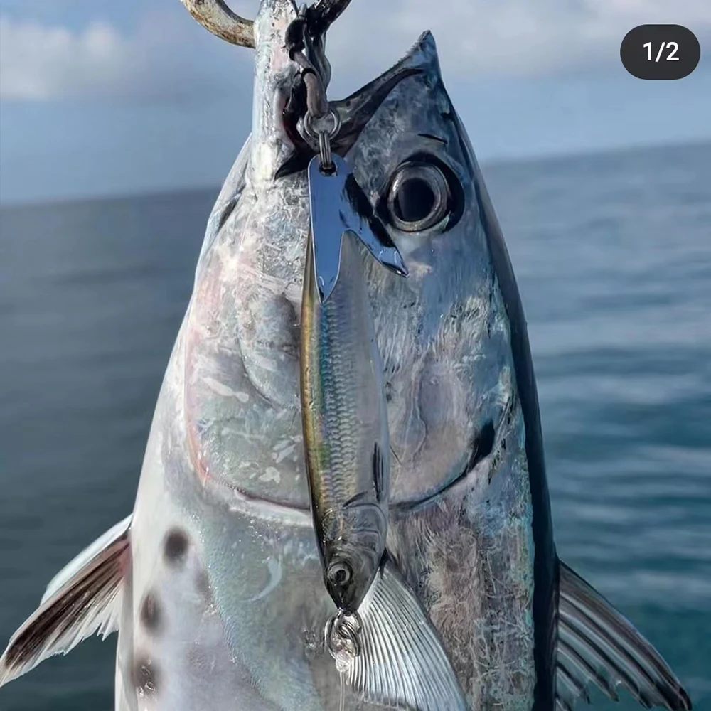 3D 금속 지그 쇼어 지깅 해수 낚시 미끼, 드래그 캐스트 하드 미끼, 배스 스푼 미끼, 송어 미끼, 참치 마히 말린용, 40G60G80G