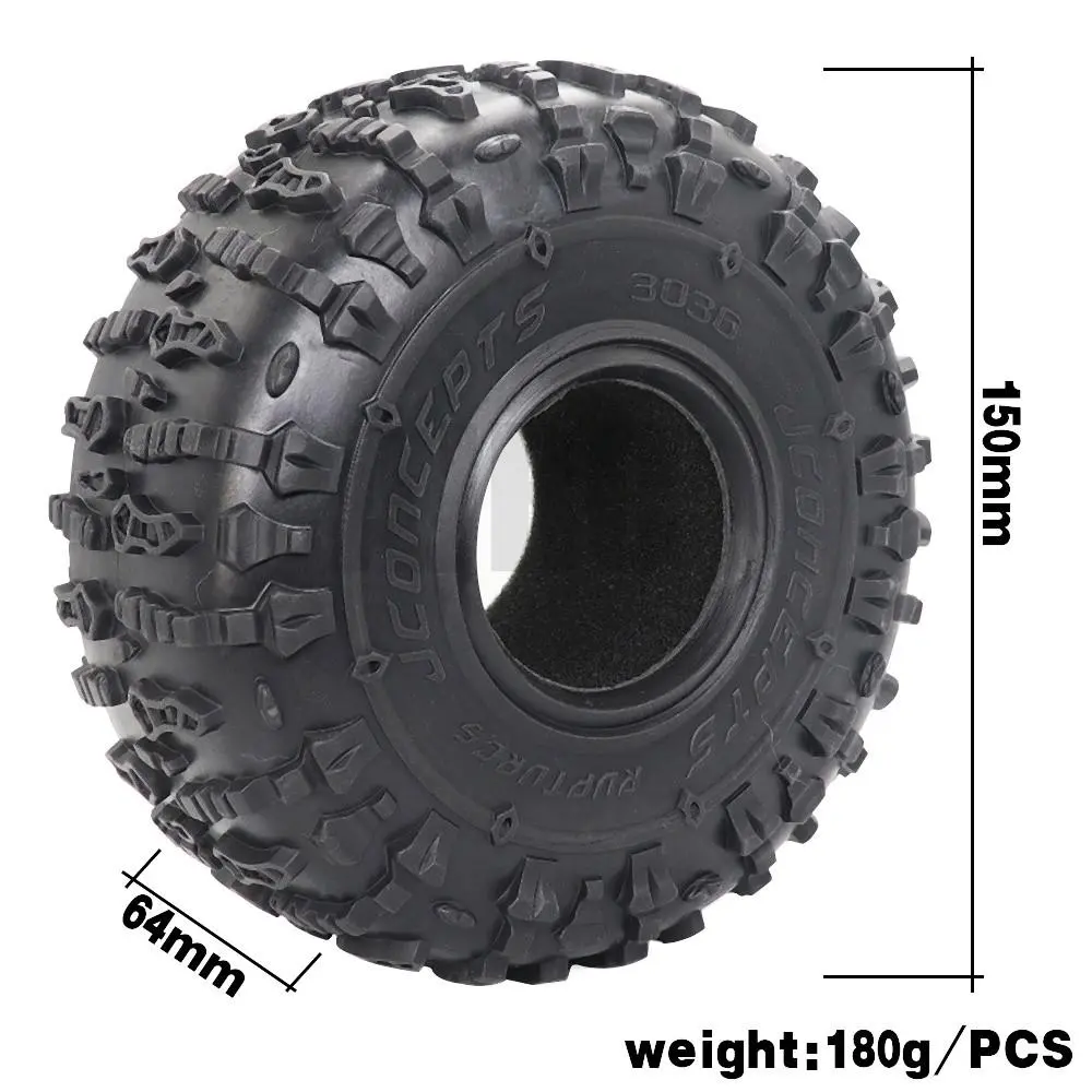 Jconcepts-2.2 인치 고무 타이어, 2.2 휠 타이어 150x64mm, 1/10 Rc 크롤러 레이스 트랙스 Rr10 Scx10 랭글러 2.2 휠용, 4 개 title=Jconcepts-2.2 인치 고무 타이어, 2.2 휠 타이어 150x64mm, 1/10 Rc 크롤러 레이스 트랙스 Rr10 Scx10 랭글러 2.2 휠용, 4 개 