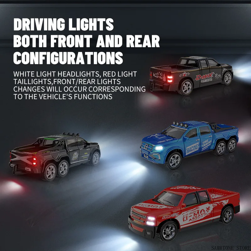 어린이용 미니 리모컨 SUV 드리프트 전기 오프로드 자동차, RC 자동차, 2.4G, 5 채널, 1:64 합금, 1 시간 긴 내구성