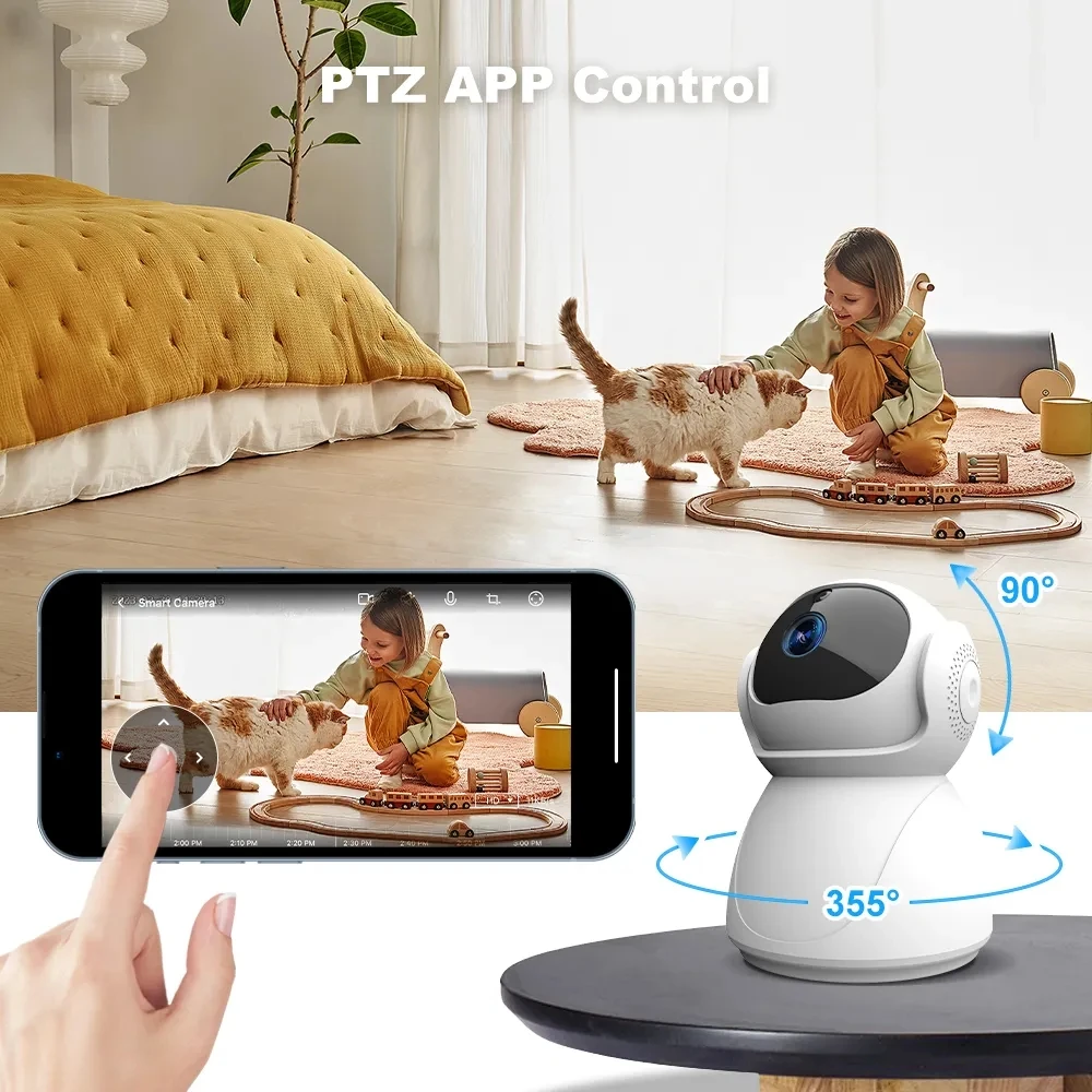 YI IOT 5G 2.4G 5MP 와이파이 PTZ 카메라, IR 야간 투시경 보안 카메라, 양방향 오디오 자동 추적 베이비 모니터, 알렉사 구글 지원
