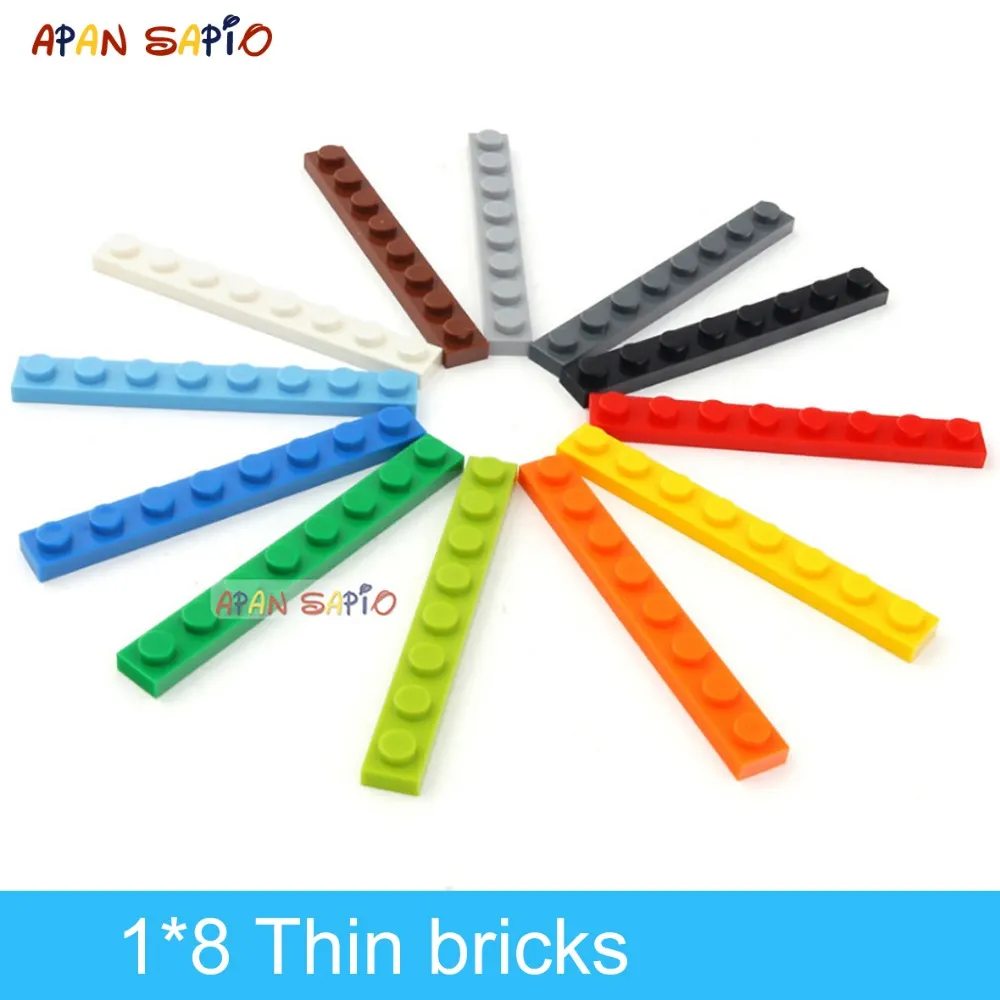 60pcs DIY 빌딩 블록 얇은 인물 벽돌 1x8 도트 12 색 교육 크리 에이 티브 크기 어린이위한 3460 완구와 호환 가능 title=60pcs DIY 빌딩 블록 얇은 인물 벽돌 1x8 도트 12 색 교육 크리 에이 티브 크기 어린이위한 3460 완구와 호환 가능 