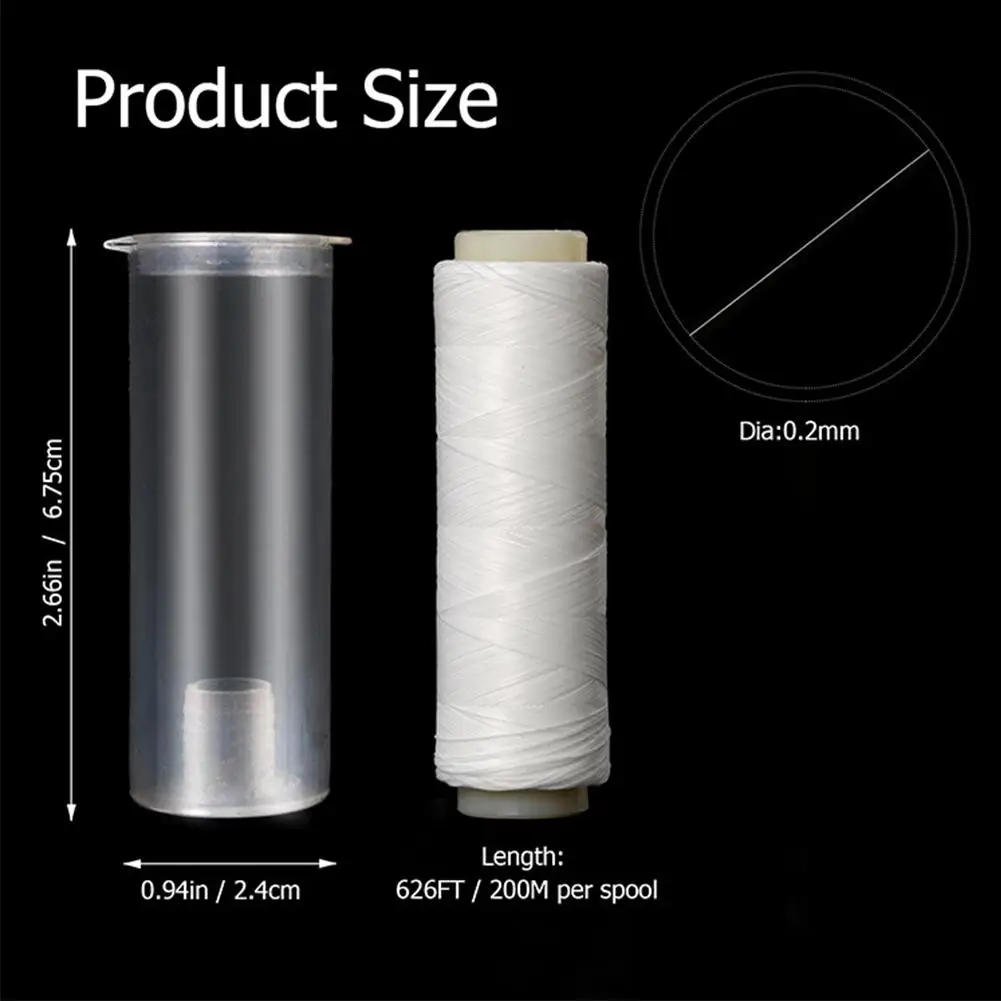낚시 탄성 스레드, 다목적 바다 낚시 액세서리, 태클 미끼 줄, 0.2mm, 200m, 스풀 0.25mm, 100m