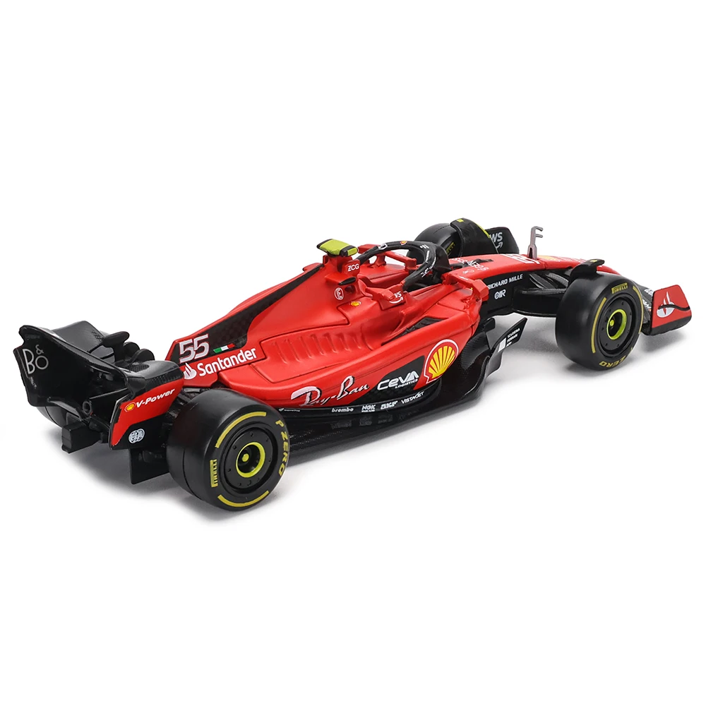 Bburago 1:43 F1 페라리 2023 SF23 #16 Lecler #55 Sainz Jr. 합금 자동차 다이 캐스팅 모델 장난감 컬렉션 1 차 수식
