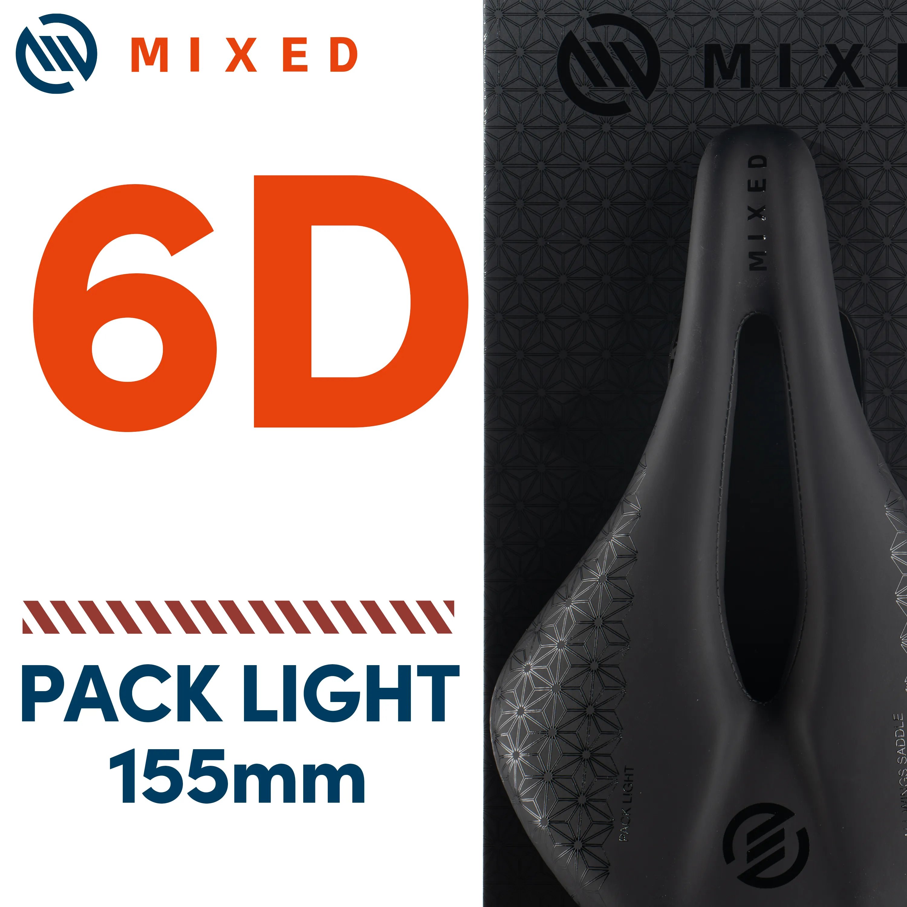 MIXED 전체 탄소 섬유 안장 팩, 5D 6D 7D 초경량 경량 143mm 155mm MTB 산악 자전거 로드 자전거 부품