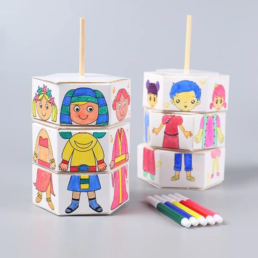 어린이용 DIY 공예 완구, 참신한 그림 그리기 장난감, 컬러 필링 종이, 회전 그래피티 퍼즐, 교육용 완구