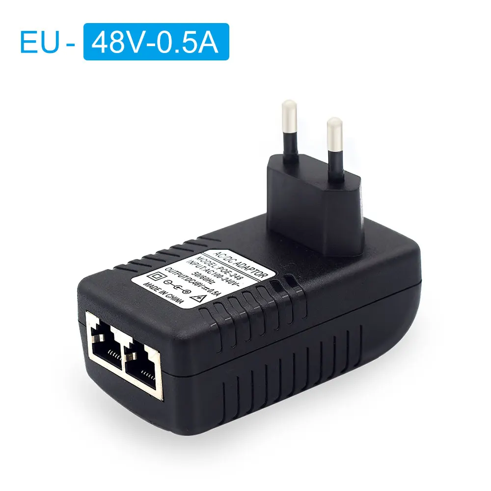 CCTV 보안 AC 110V-240V-DC 12V 15V 24V 48V 0.5A 1A POE 인젝터 전원 어댑터, 이더넷 IP 카메라 전화 PoE 전원 공급 장치