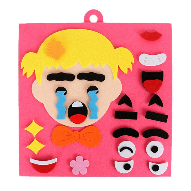 DIY 감정 변화 퍼즐 장난감, 창의적인 얼굴 표현, 어린이 학습 교육 장난감, 재미있는 세트, 재미있는 선물