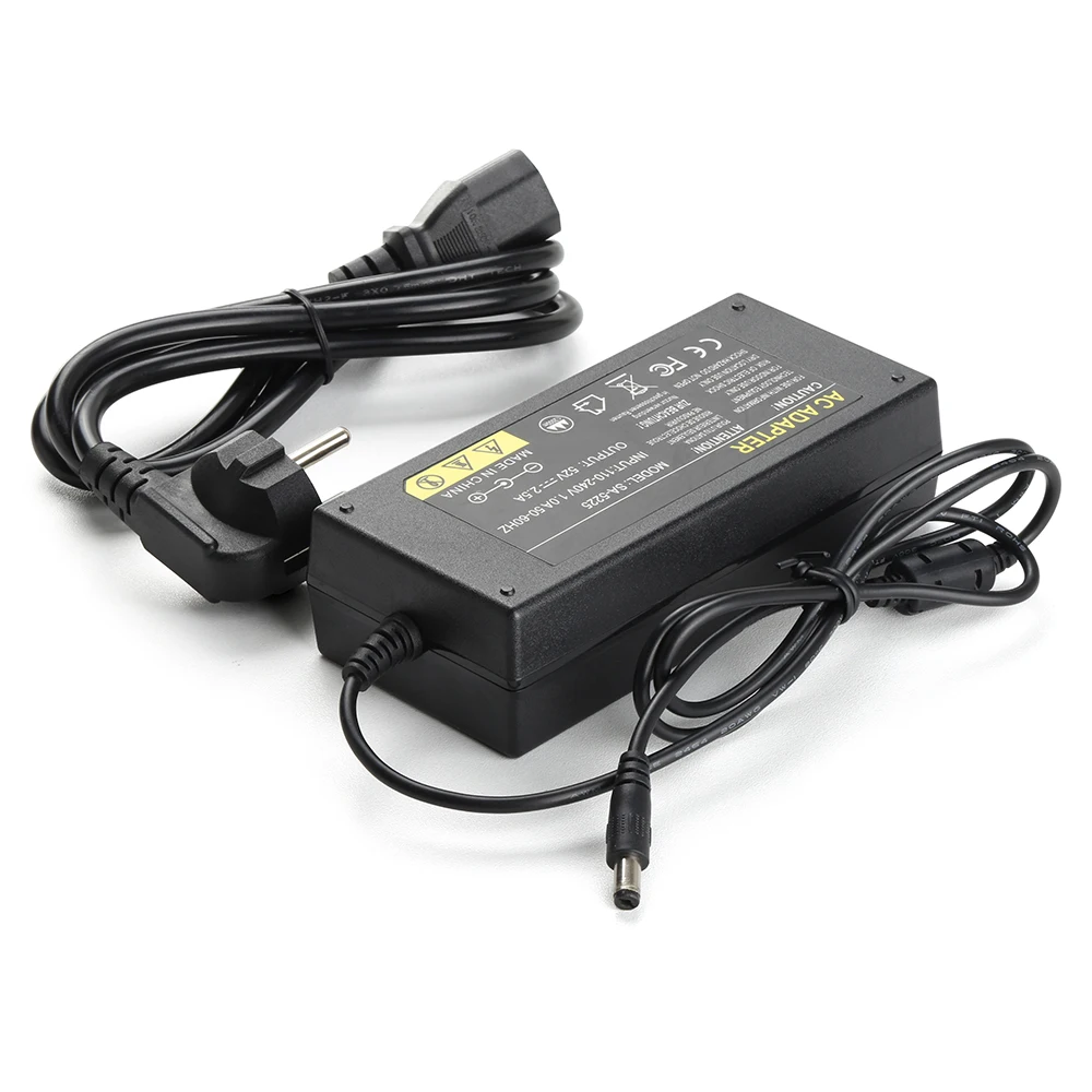Techage-52V 2.5A DVR NVR 전원 어댑터 AC 100-240V PoE 감시 레코더 전원 공급 장치 벽 충전기, cctv용 EU/US/AU/UK 플러그