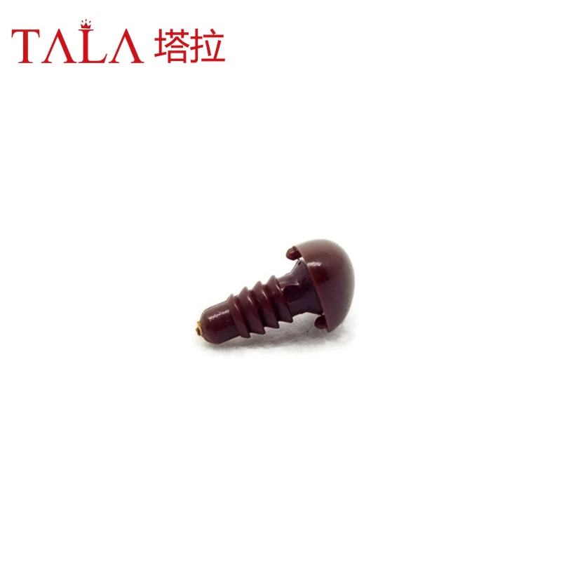 장난감용 삼각형 갈색 안전 코, 4.5mm, 6mm, 7mm, 8mm, 9mm, 10mm, 12mm, 15mm, 18mm