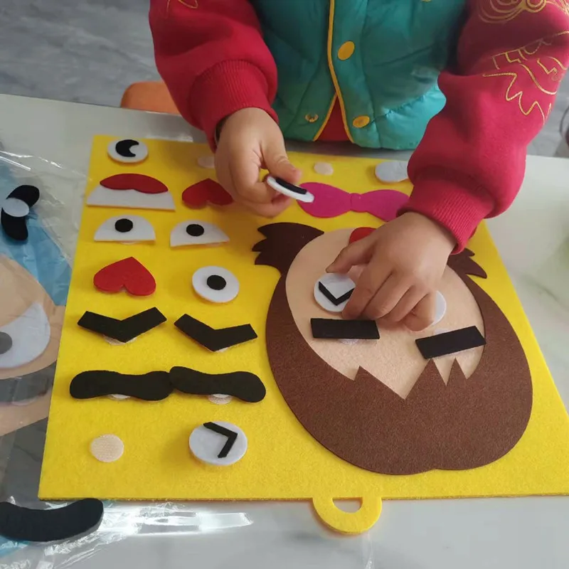 DIY 감정 변화 퍼즐 장난감, 창의적인 얼굴 표현, 어린이 학습 교육 장난감, 재미있는 세트, 재미있는 선물