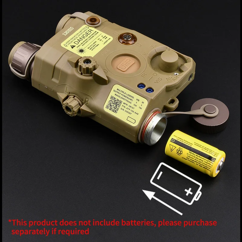 전술 Airsoft UHP AN PEQ-15 LA5C 레드 닷 그린 블루 + IR 버전 표시기 무기 스카우트 LED 조명, 20mm 레일 헌팅 레이져에 적합
