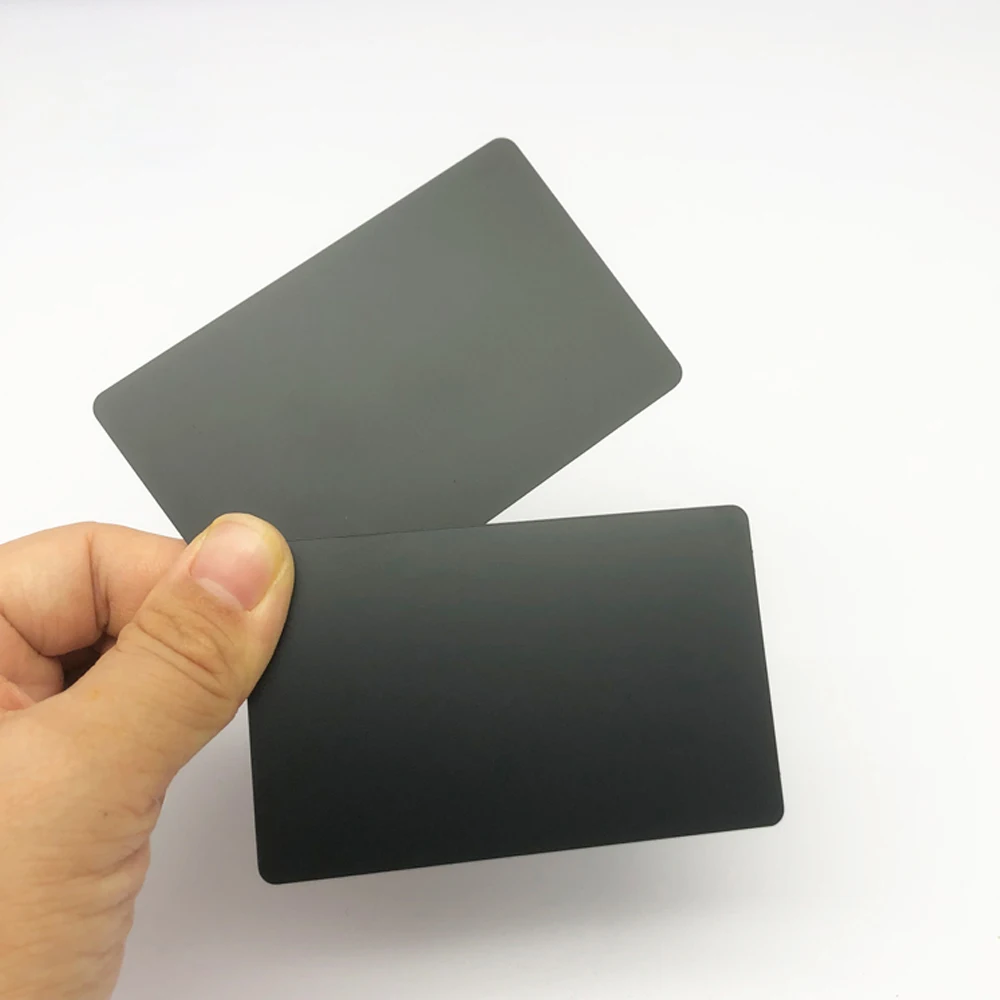 블랭크 메탈 및 PVC 하이브리드 숨겨진 NFC 액세스 제어, 비접촉식 소셜 인식 레이저 명함, 13.56MHZ 칩, 5 개