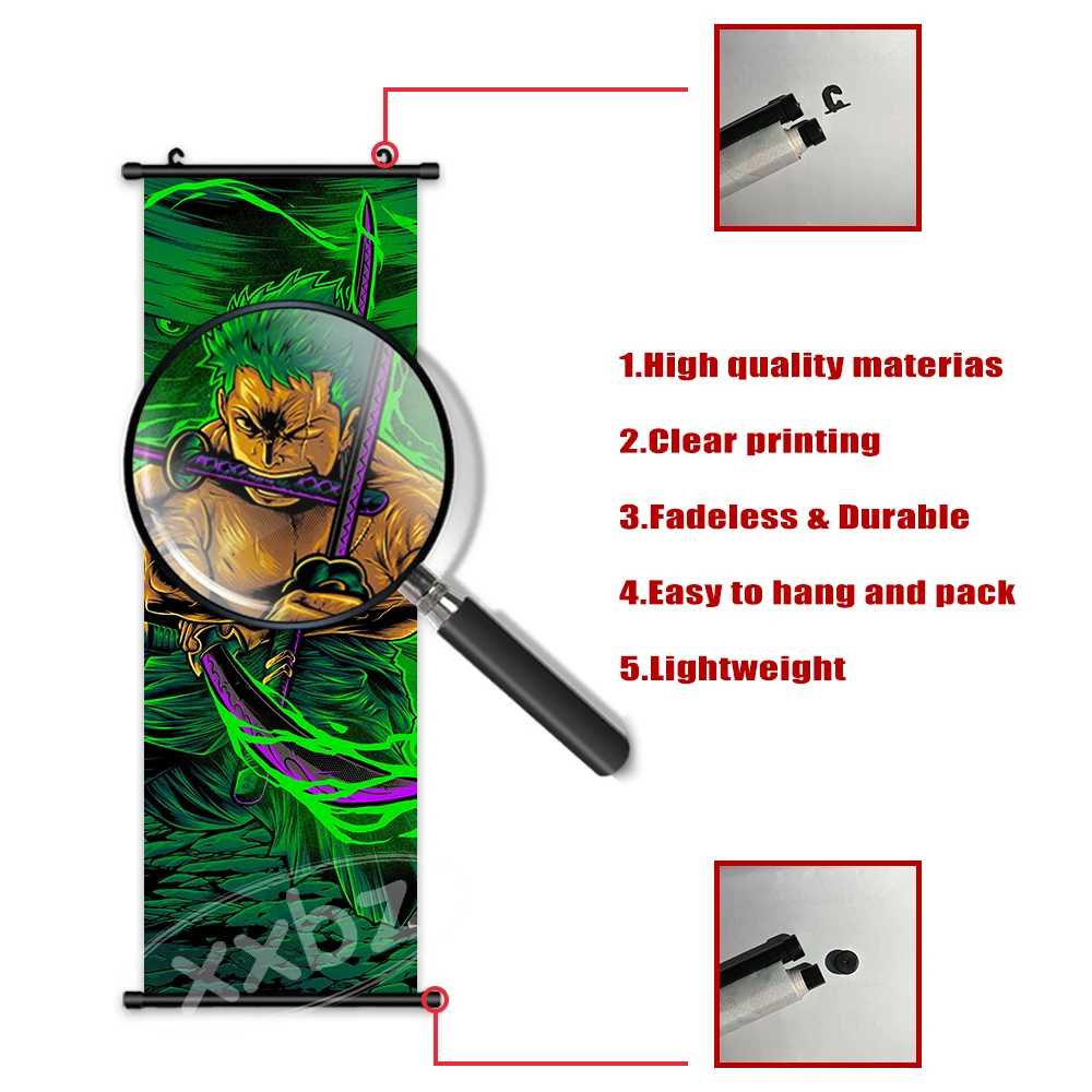 만화 애니메이션 포스터 조로 캔버스 그림, 루피 기어 5, 집 장식 바, 카페 영화관 카이두 벽 예술 그림, 원피스