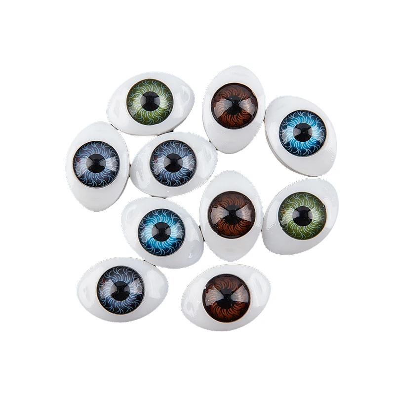 동물 장난감 인형 제작용 플라스틱 안전 눈, DIY 재료 공예 인형 액세서리, 7mm, 8mm, 10mm, 12mm, 무작위 색상, 10 개