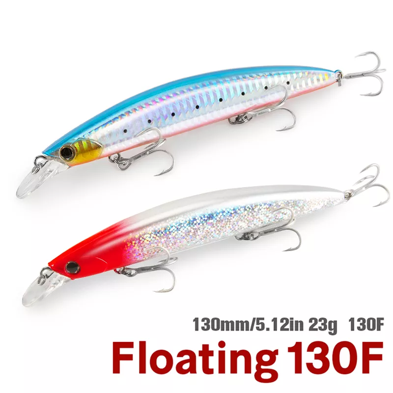 130F 울트라 롱 캐스팅 플로팅 워 블러 미노우 하드 베이트 130mm 23g, 농어 바닷물 바다 낚시 루어 깊이 0.8-1.5m title=130F 울트라 롱 캐스팅 플로팅 워 블러 미노우 하드 베이트 130mm 23g, 농어 바닷물 바다 낚시 루어 깊이 0.8-1.5m 