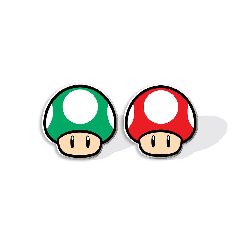 슈퍼 마리오 브라더스 만화 귀걸이 게임 루이기 요시 두꺼비 복숭아 액세서리, 애니메이션 피규어 아크릴 패션 귀걸이 생일 선물