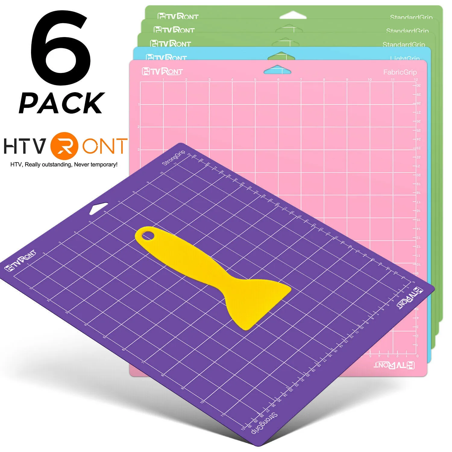 HTVRONT 혼합 색상 PVC 접착제 커팅 매트 베이스 플레이트 도구 패드, Cricut Exploe Air/Air2/Maker DIY 기계용, 12x12 인치, 6 팩 title=HTVRONT 혼합 색상 PVC 접착제 커팅 매트 베이스 플레이트 도구 패드, Cricut Exploe Air/Air2/Maker DIY 기계용, 12x12 인치, 6 팩 