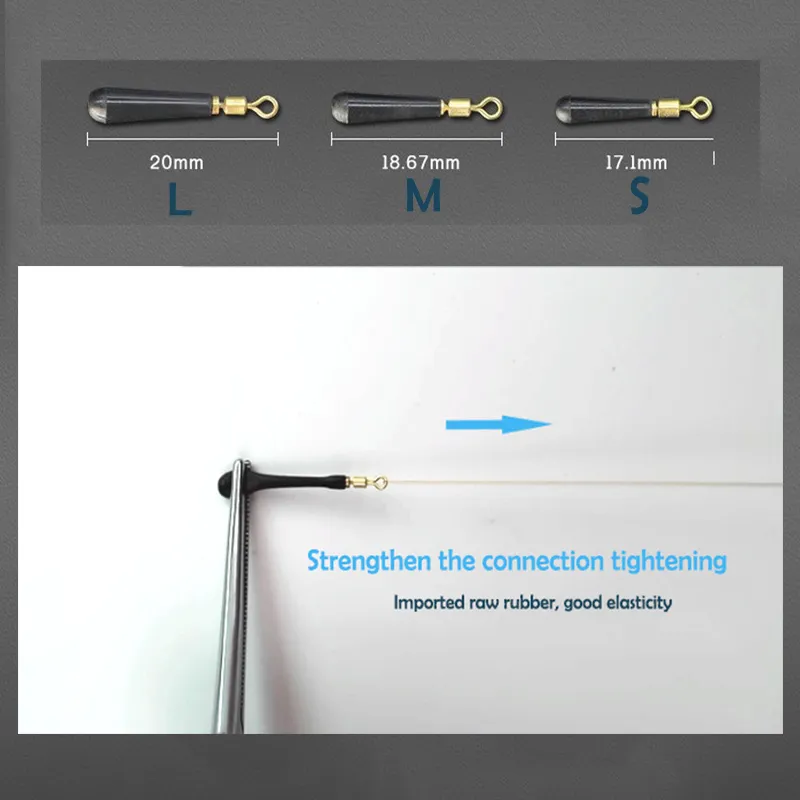 FTK 낚시 기어 블록 회전 드리프트 낚시 플로트 액세서리, 구리 고무 도구, 낚시 도구, 플로트 레스트, 10 개-100 개