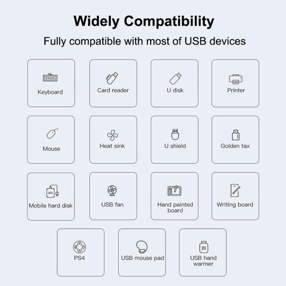 USB C 허브 3.0 C타입 4 포트 멀티 USB 분배기 어댑터 OTG, 화웨이 샤오미 맥북 프로 13 15 에어 프로 PC 컴퓨터 액세서리