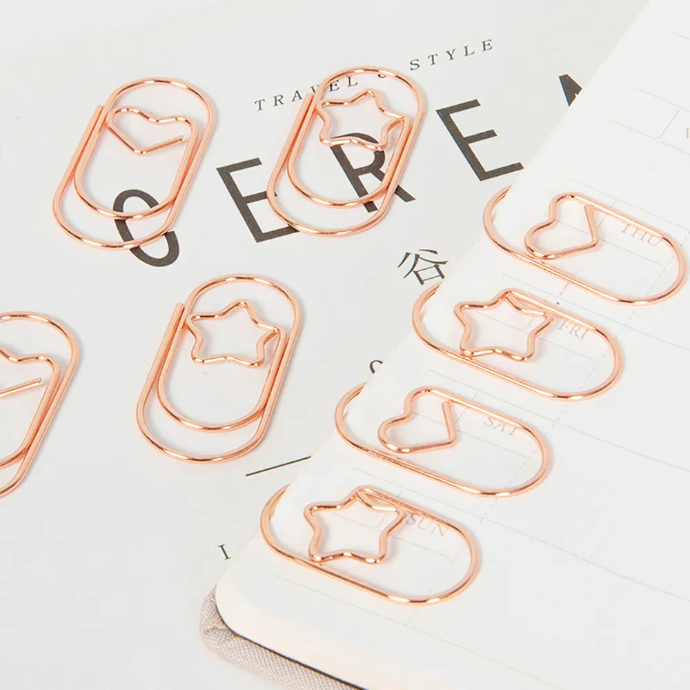 미니 하트 골드 로즈 골드 컬러 클립 북마크 바인더 클립, 종이 클립, 사무실 액세서리, 패치워크 문구, 10 개 title=미니 하트 골드 로즈 골드 컬러 클립 북마크 바인더 클립, 종이 클립, 사무실 액세서리, 패치워크 문구, 10 개