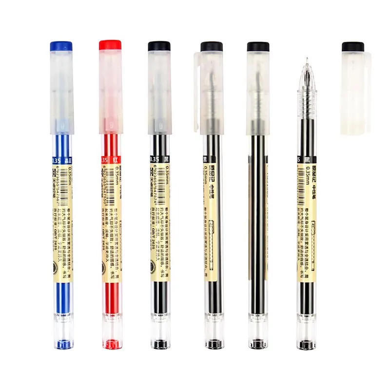 일본 볼펜 블랙 블루 잉크 펜, 학교 사무실 학생 시험 서명 펜, 필기 문구 용품, 0.35mm