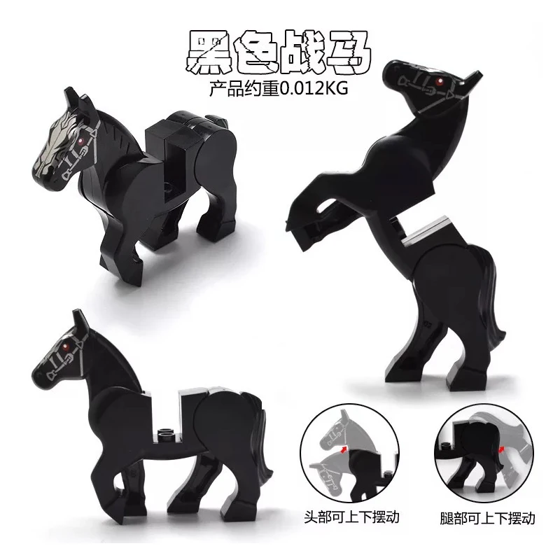 교육용 작은 빌딩 블록, 동물 장면 말 고래 호랑이 모델, 인기 MOC 동물원 조립 선물, 아기 DIY 미니어처 벽돌 장난감