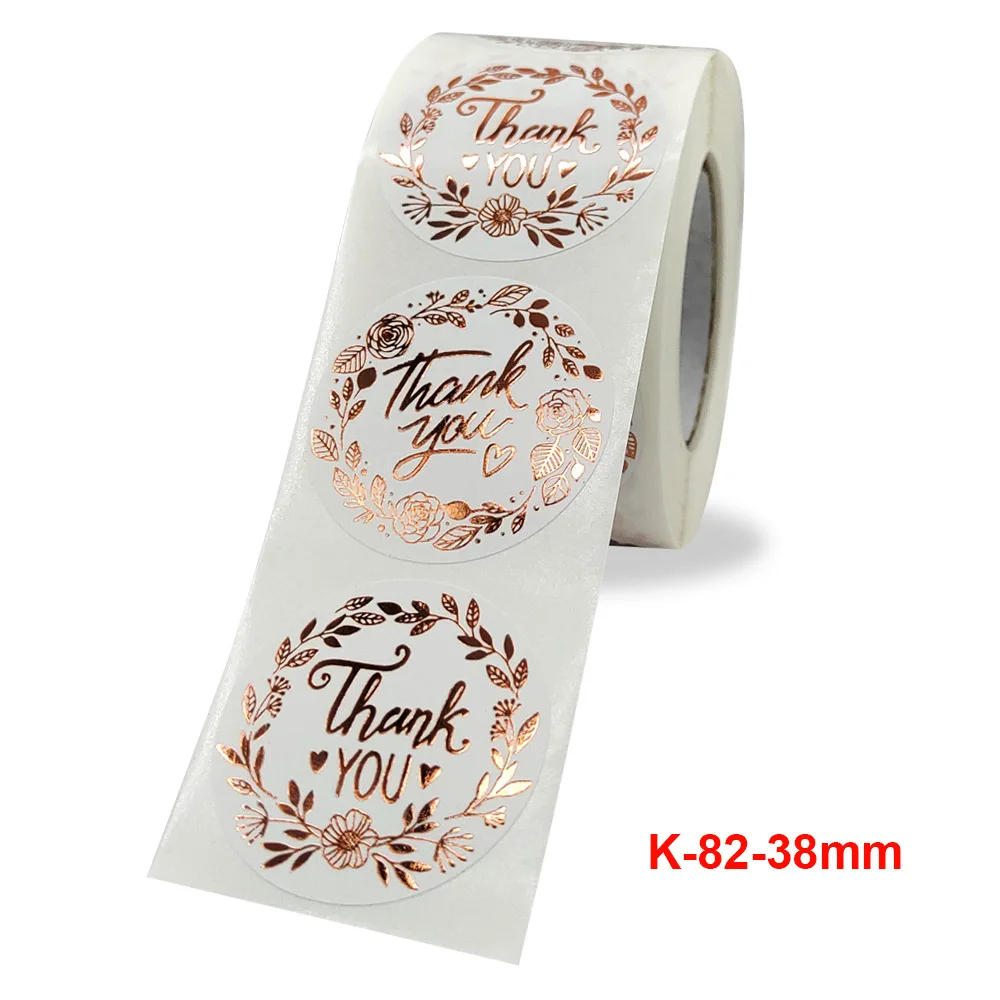 원형 레이저 씰링 방수 스티커, 영어 감사 선물, 웨딩 홀리데이 라벨, 1.5 인치/3.8cm, 100-500 개