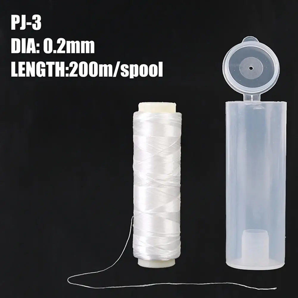 낚시 탄성 스레드, 다목적 바다 낚시 액세서리, 태클 미끼 줄, 0.2mm, 200m, 스풀 0.25mm, 100m