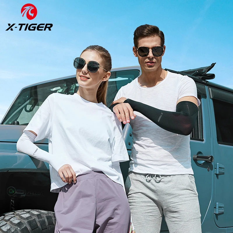 X-TIGER 사이클링 암 Sleeves Ice Fabric anti-uv Sunscreen Running 사이클링 Sleeve 야외 Sport 사이클링 암 Warmers