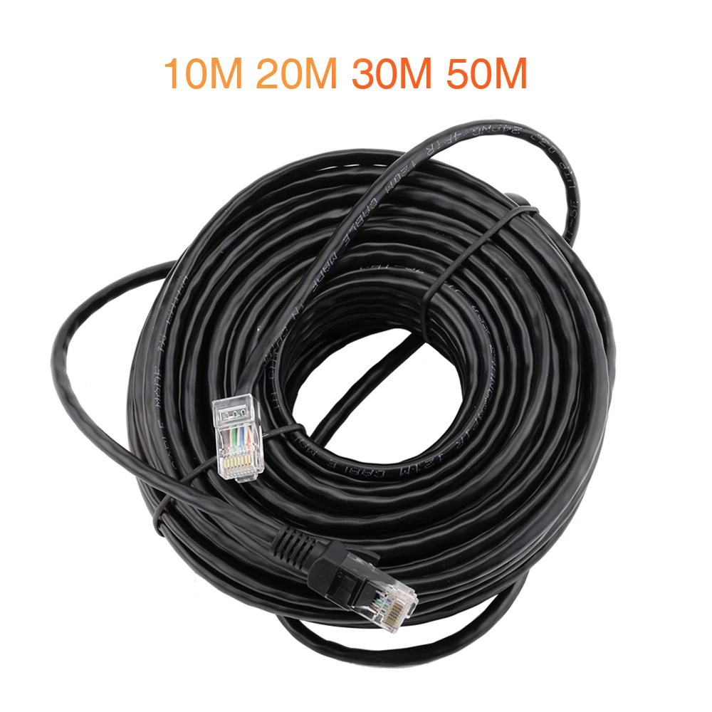 Techage-Cat5 이더넷 야외 방수 네트워크 케이블, 10M/20M/30M/50M, 선택 사양, CCTV 네트워크, Lan 케이블, 시스템 IP 카메라용