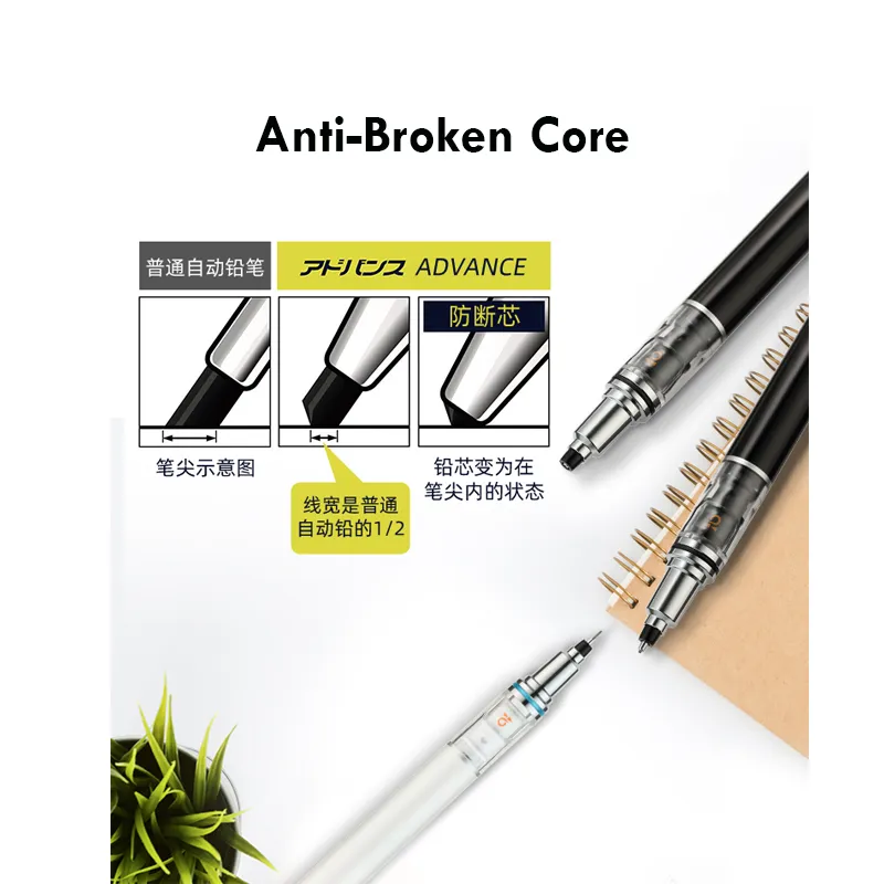 Uni 로터리 기계식 연필, 일본 쿠루 토가 어드밴스 M5-559, 0.3mm, 0.5mm, 0.7mm, Portaminas, 파손 방지 코어 라피케로, 학교 용품