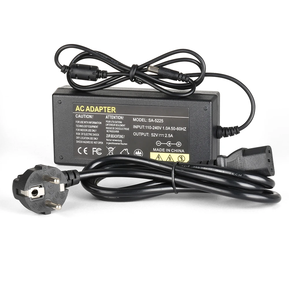 Techage-52V 2.5A DVR NVR 전원 어댑터 AC 100-240V PoE 감시 레코더 전원 공급 장치 벽 충전기, cctv용 EU/US/AU/UK 플러그