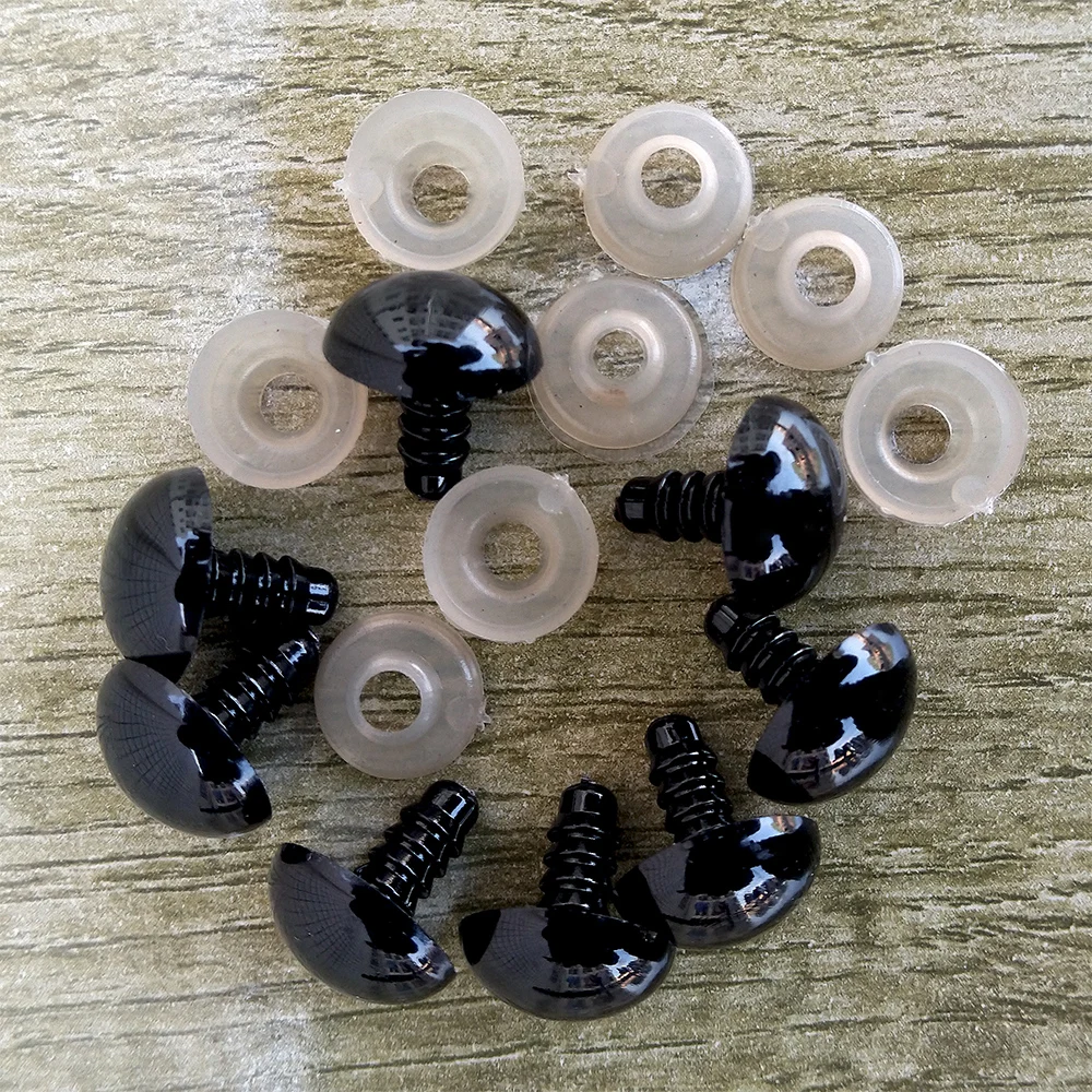 플라스틱 안전 눈 장난감 DIY 믹스 사이즈 크로셰 동물 눈 인형 장난감, 아미구루미 액세서리, 8 10 12 14mm, 100 개