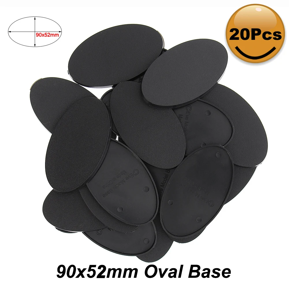 Evemodel 워해머 워게임 테이블 게임용 타원형 베이스, 60X35 75X42 90X52 모델, 20 개