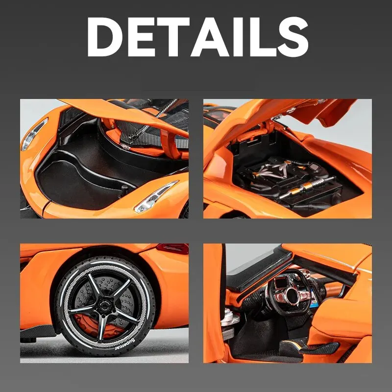 Pagani Koenigsegg 합금 자동차 모델, 남자친구 생일 선물, 슈퍼카 모델 패션 액세서리, 1:24 체중계