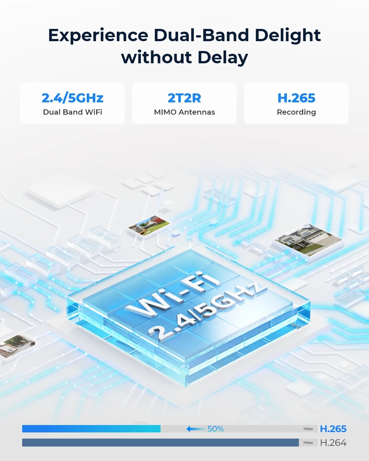 Reolink 4K 보안 카메라 스마트 감지 8MP Wi-Fi 6 기술 감시 카메라 Onvif 2.4G/5Ghz 무선 5MP 실외 IP 카메라