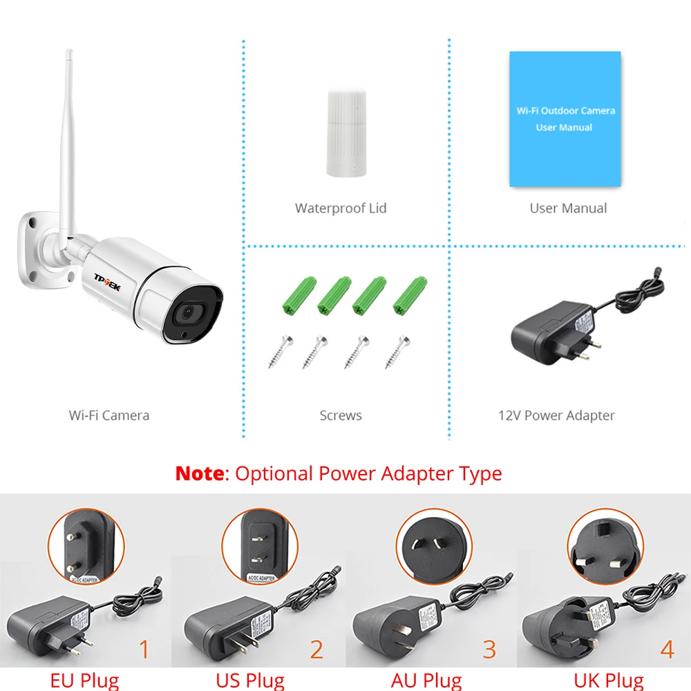 5MP IP 카메라 야외 WiFi 카메라 무선 감시 1080P 비디오 홈 보안WiFi 카메라 양방향 오디오CamHi CamHipro Hipro 캠