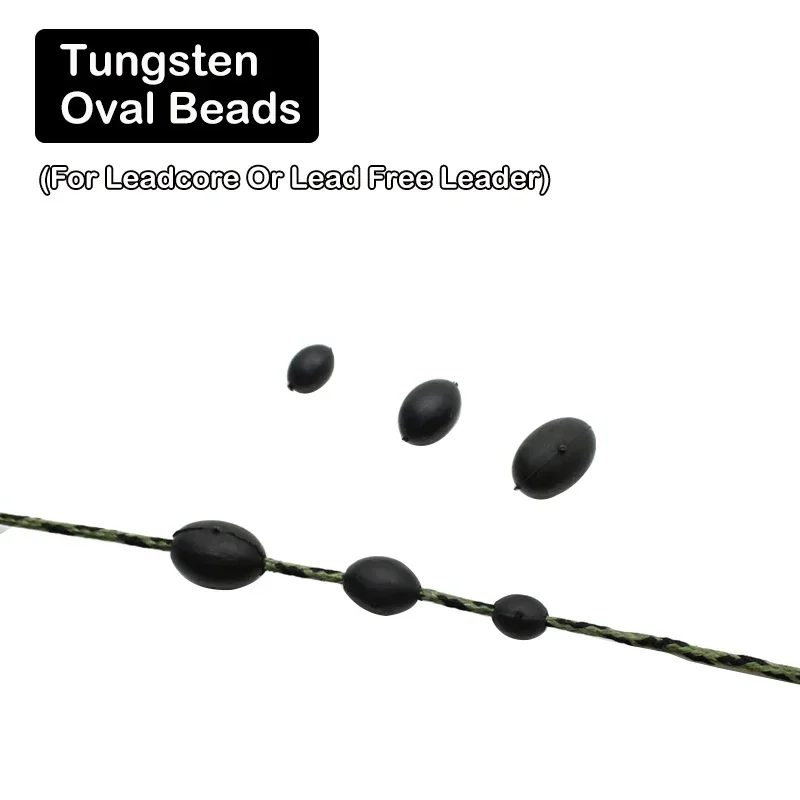 잉어 낚시 액세서리용 텅스텐 타원형 비즈, 리드 코어 또는 무연 리더, 잉어 낚시 터미널 태클 장비, 10 개 title=잉어 낚시 액세서리용 텅스텐 타원형 비즈, 리드 코어 또는 무연 리더, 잉어 낚시 터미널 태클 장비, 10 개