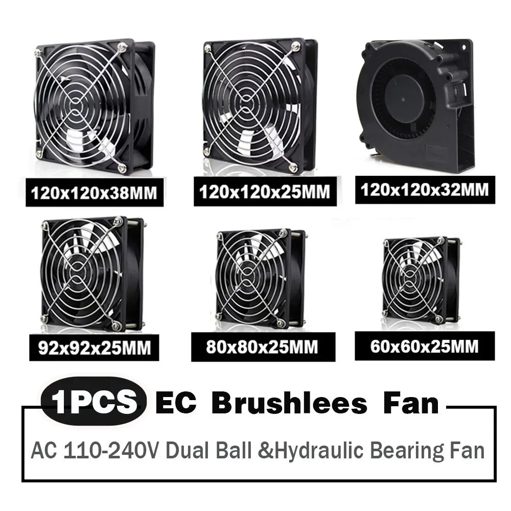EC 축 팬 60mm 80mm 90mm 120mm 볼 브러시리스 팬 쿨러, AC 110V 120V 220V 230V 240V 컴퓨터 케이스 팬 6025 8025 9225 12038 title=EC 축 팬 60mm 80mm 90mm 120mm 볼 브러시리스 팬 쿨러, AC 110V 120V 220V 230V 240V 컴퓨터 케이스 팬 6025 8025 9225 12038 