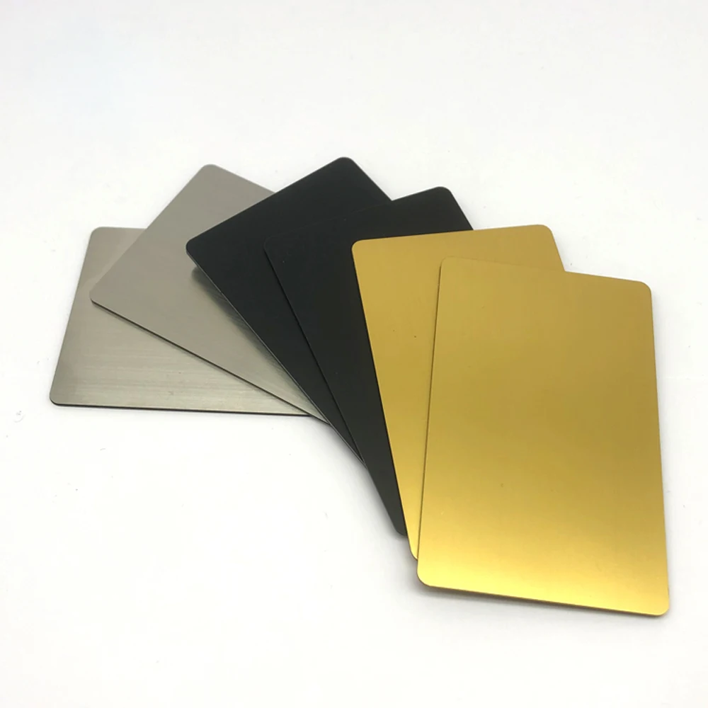 블랭크 메탈 및 PVC 하이브리드 숨겨진 NFC 액세스 제어, 비접촉식 소셜 인식 레이저 명함, 13.56MHZ 칩, 5 개