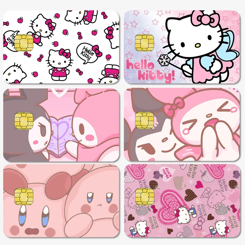 헬로 키티 신용 직불 카드 스티커, DIY 산리오스 애니메이션 멜로디 커비 방수 포커 스티커, 필름 테이프 스킨, 크고 작은 칩용 title=헬로 키티 신용 직불 카드 스티커, DIY 산리오스 애니메이션 멜로디 커비 방수 포커 스티커, 필름 테이프 스킨, 크고 작은 칩용
