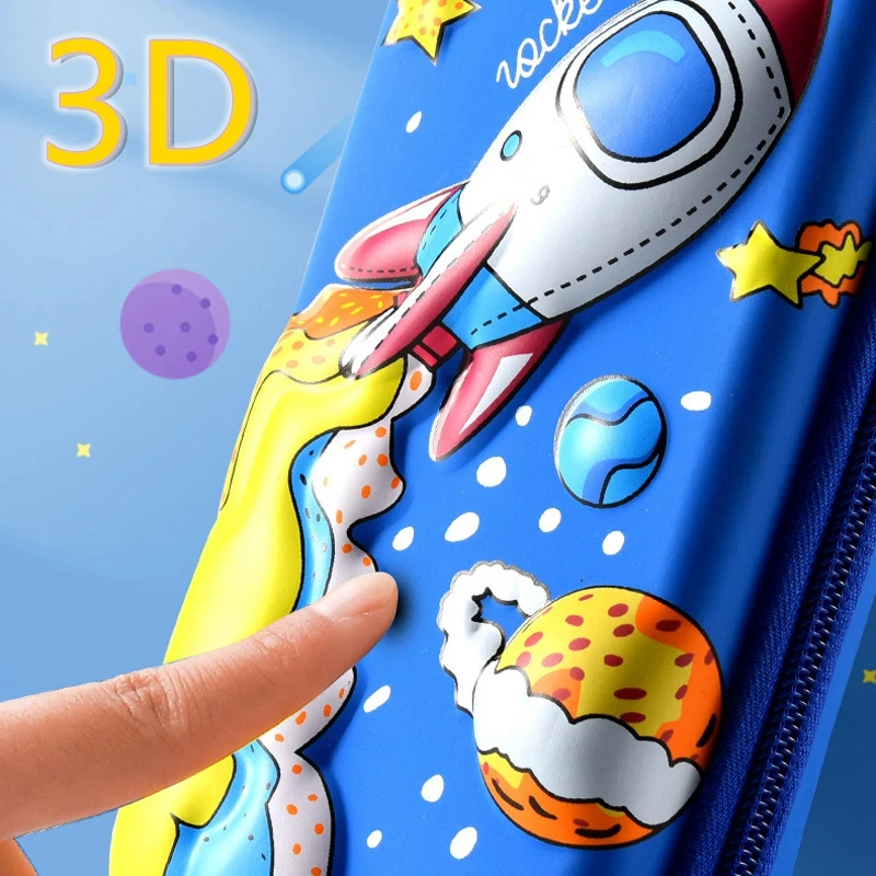 3D EVA 대용량 연필 케이스, 펜 홀더, 소녀용 귀여운 만화 연필 가방, 소년 키즈 학교 문구 연필 상자