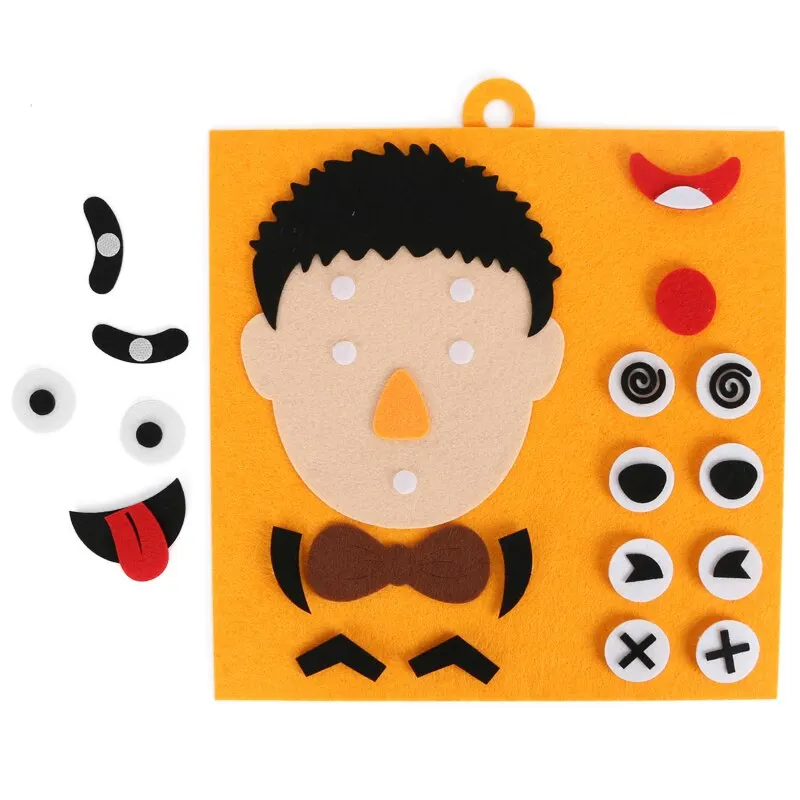 DIY 감정 변화 퍼즐 장난감, 창의적인 얼굴 표현, 어린이 학습 교육 장난감, 재미있는 세트, 재미있는 선물